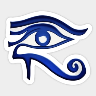 Eye of Horus Royal Blue Shadow Silhouette Anime Style Collection No. 227 Sticker